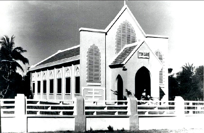 Nhà thờ TL Tam Kỳ, năm 1958 (ảnh tư liệu của ông Nguyễn Tấn Minh, nguyên Thư ký HTTL Tam Kỳ)