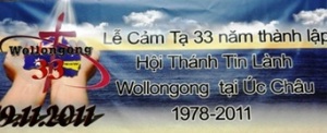 Lễ Cảm Tạ Chúa 33 Năm Thành Lập Hội Thánh Wollongong - Úc Châu