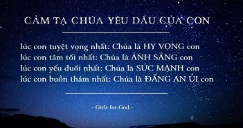 DÂNG LỜI TẠ ƠN CHÚA VỚI MỘT TẤM LÒNG BIẾT ƠN