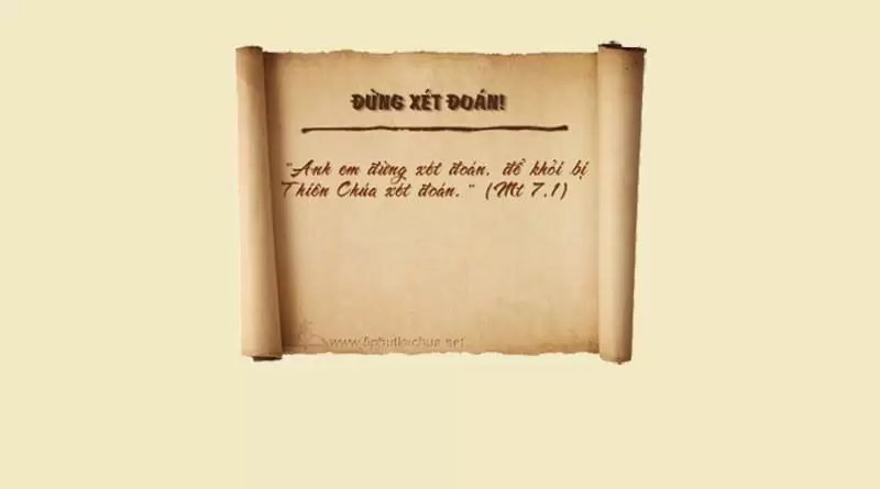 Chớ Đoán Xét